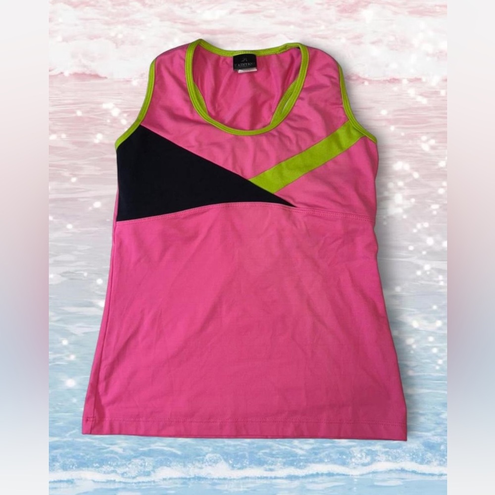 Kathyana Pink Sporty Y2k Tank Top Size S